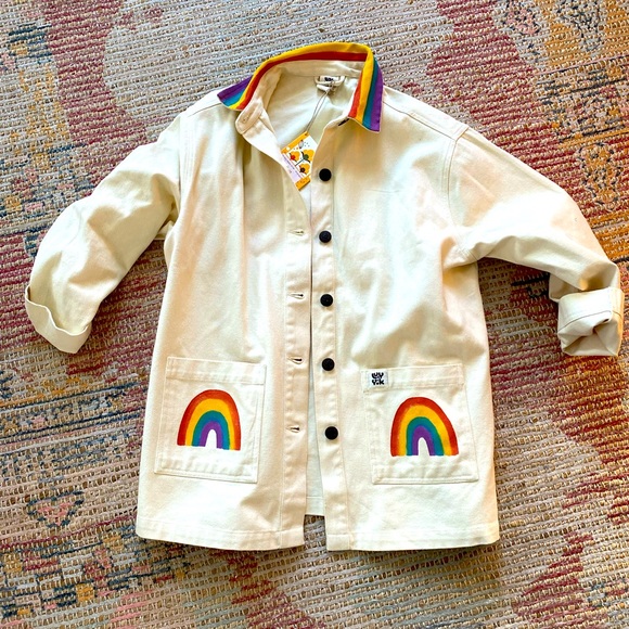 Lucy & Yak Tops Nwt Lucy Yak Olly Yaket We Are Hairy People Collab Rainbow Jacket Xs Poshmark
